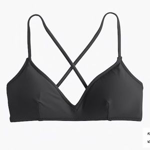 NWT JCrew French Crossback bikini top. Size Med